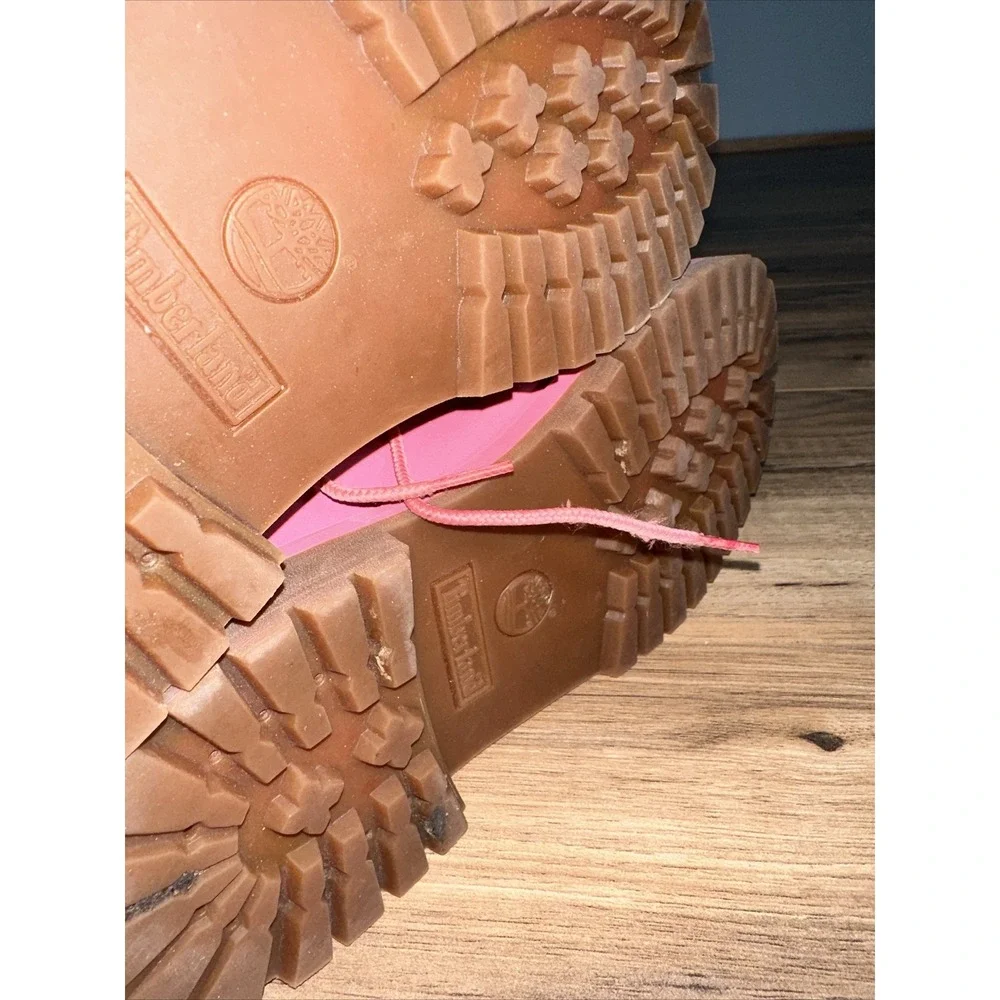 Timberland Winter Boots Pink‎ 6 inch Premium Waterproof Kid's Size 6